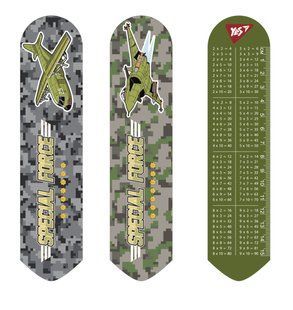 Закладка 2D Military, 4,5х19 см, зеленая, Yes