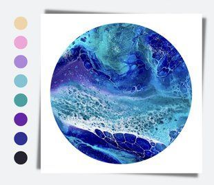 Набор Mega Fluid Art Box Яркий (4 картины), 30 см