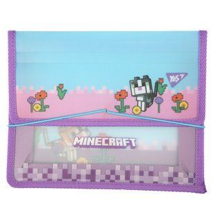 Папка для тетрадей пластиковая Yes Minecraft.Spring, В5, на резинке