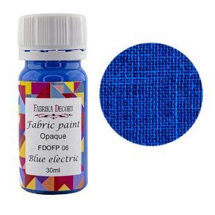 Фарба акрилова для тканини Fabric paint, Синя, 30 мл, Fabrika Decoru