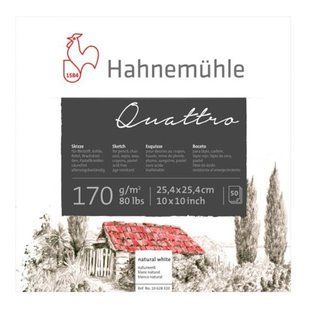 Альбом для рисования Quattro, 25,4x25,4 см, 170 г/м&sup2;, 50 листов, Hahnemuhle