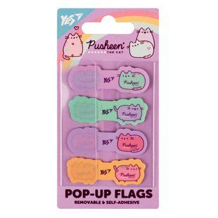 Набор закладок Pop-up Pusheen, пластиковые, 80 штук, Yes