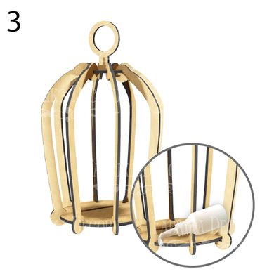 Декоративна клітка №053, 10х19 см, МДФ, Fabrika Decoru