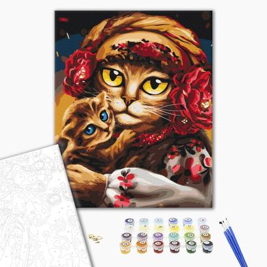 Картина за номерами Сім'я котиків, Маріанна Пащук, 40x50 см, Brushme