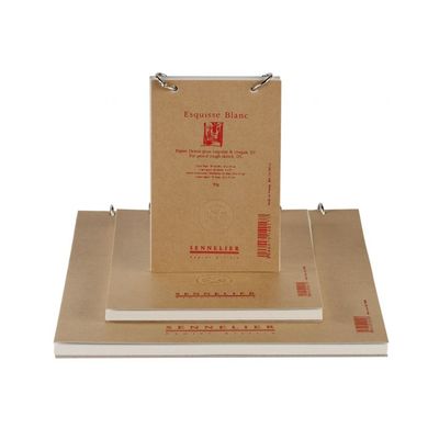 Скетчбук для эскизов на металлических кольцах Esquisse Sennelier, 50 листов, 90 г/м², 24х32 см