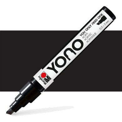 Акриловий маркер YONO, Чорний 073, 0,5-5 мм, Marabu