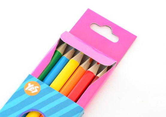 Набір кольорових олівців Happy colors, 6 кольорів, YES