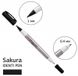 Перманентный маркер Identi Pen, двусторонний, 0,4/1 мм, Черный, Sakura 084511362581 фото 2 с 7
