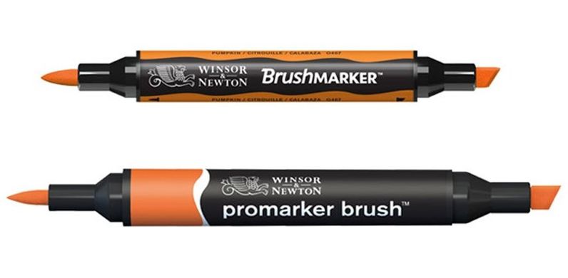 Маркер двусторонний, Brushmarker, Оранжевый жженый (R946), Winsor & Newton