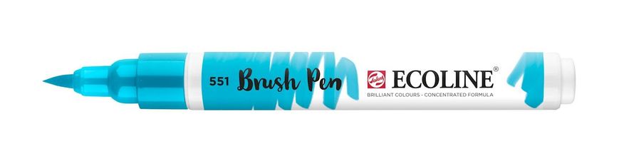Пензель-ручка Ecoline Brushpen (551), Небесно-блакитний світлий, Royal Talens