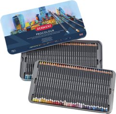 Набор цветных карандашей Procolour, металлическая коробка, 72 штуки, Derwent