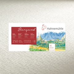 Набір листівок з акварельного паперу Burgund, 10,5x21 см, 250 г/м², Rough, 20 аркушів, Hahnemuhle