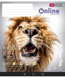 Тетрадь общая Online А5, 48 листов в клетку, вододисперсионная обложка, Школярик