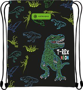 Сумка для обуви Astrabag AD1 T-Rex neon