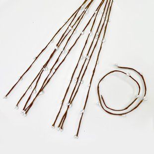 Декоративная веточка ивы, Белая, 1 штука, Fabrika Decoru