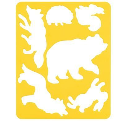 Трафарет для малювання Лісові тварини, 20х16 см, 1Вересня