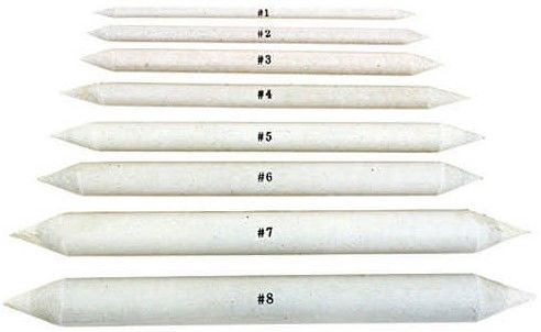 Набір розтушовок паперова для сухих художніх технік, двостороння, 8 штук, D.K.Art&Craft