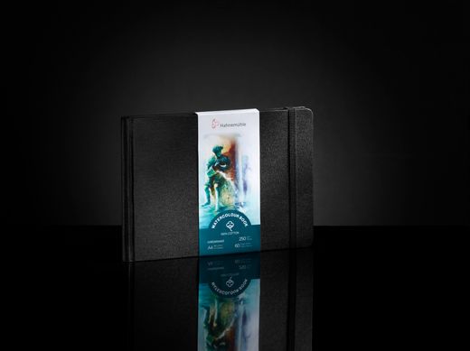Скетчбук для акварелі Hahnemuhle Watercolour Book 100% Cotton, А4, 21х29,7 см, 250 г/м², 30 аркушів, альбомна орієнтація, Hahnemuhle