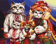 Картина по номерам Кошачья семья &copy; Марианна Пащук, 40х50 см, Brushme