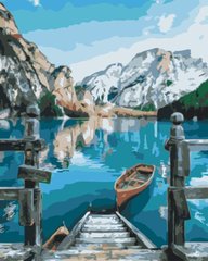 Картина по номерам Лодка у озера Брайес, 40x50 см, Brushme