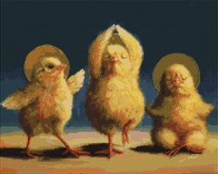 Алмазна мозаика Духовные цыплята ©Lucia Heffernan, 40x50 см, Brushme