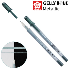 Ручка гелева, Metallic, Зелений хакі, Sakura