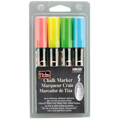 Набір крейдових маркерів, Флуоресцентні відтінки, 4 шт, Marvy