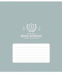 Зошит учнівський, 12 аркушів, у лінію, ВД-лак, High school, Школярик