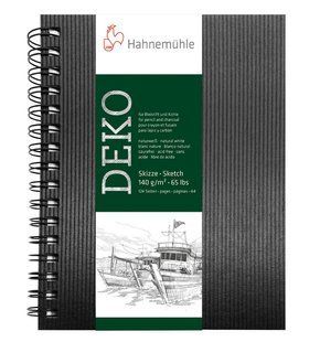 Скетчбук на спіралі Deko 140 г/м&sup2;, А5, 62 аркуші, чорний, Hahnemuhle