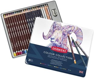 Набір кольорових олівців Colour Collection, металева коробка, 24 штуки, Derwent