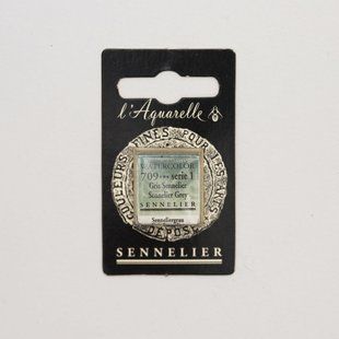 Акварельная краска Sennelier, полукювета, S1, Серый Сеннелье (Sennelier Grey)
