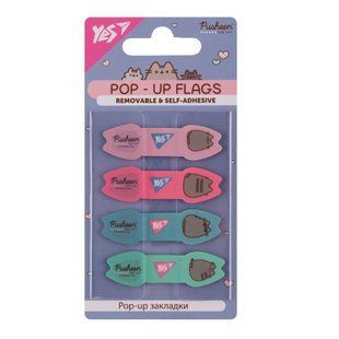 Набор закладок Pop-up Pusheen, пластиковые, 80 штук, Yes