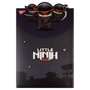 Папка-конверт Ninja, А4, 22х31 см, пластиковая, вертикальная, на липучке, Yes
