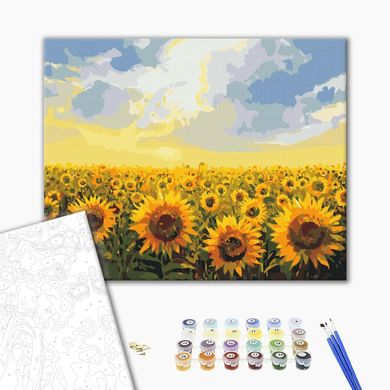 Картина за номерами Поле соняшників, 40x50 см, Brushme