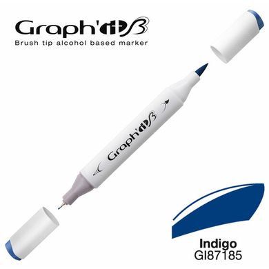 Маркер двосторонній Brushmarker, Індіго (7185), Graph'it