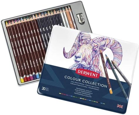 Набор цветных карандашей Colour Collection, металлическая коробка, 24 штуки, Derwent