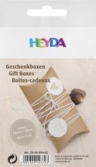 Набір картонних коробочок для подарунку, 9х12,5 см, 300 г/м², коричневий світлий, 6 штук, Heyda