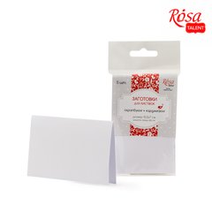 Набор заготовок для открыток №10, 7x10,3 см, 220 г/м², белый, 5 штук, ROSA TALENT