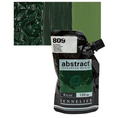 Краска акриловая Sennelier Abstract, Зеленый Хукера №809, 120 мл, дой-пак