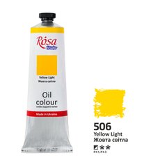Фарба олійна, Жовта світла, 100 мл, ROSA Studio