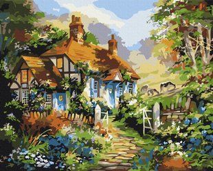 Картина за номерами Літній казковий будиночок, 40x50 см, Brushme