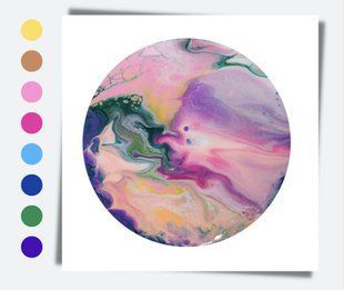 Набор Mega Fluid Art Box Контрастный (4 картины), 30 см