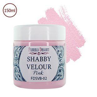 Фарба акрилова Shabby Velour, Рожевий, 150 мл, Fabrika Decoru