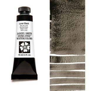 Краска акварельная Daniel Smith 15 мл Lunar Black