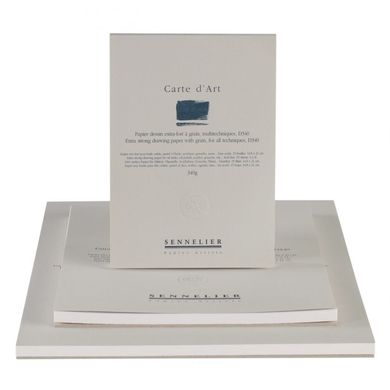 Альбом-склейка екстраплотного паперу з фактурою для всіх видів матеріалів Sennelier Carte d'Аrt, 15 аркушів, 340 г/м², 24х32 см