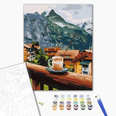 Картина за номерами Капучіно з гірським присмаком, 40х50 см, Brushme