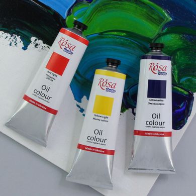 Фарба олійна, Жовта світла, 100 мл, ROSA Studio