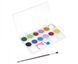 Набір акварельних фарб JOVI 12 кольорів в таблетованій сухій формі 22 мм + пензлик 800/12 зображення 5 з 6