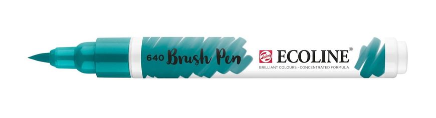 Кисть-ручка Ecoline Brushpen (640), Голубо-зеленый, Royal Talens