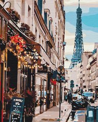 Картина за номерами Париж з-за рогу, 40x50 см, Brushme